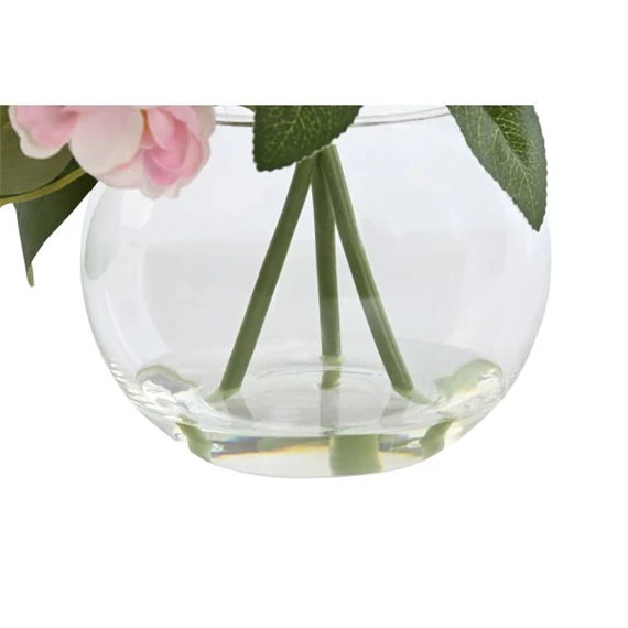 Selyemvirág csokor vázában 24x20x23 cm 2 féle