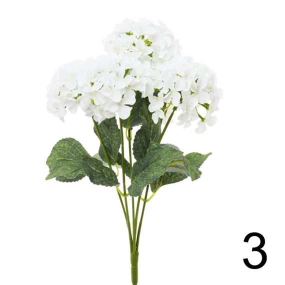 Selyemvirág hortenzia csokor 42 cm 3féle