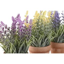 Selyemvirág kaspóban 10x10x21 cm 3 féle