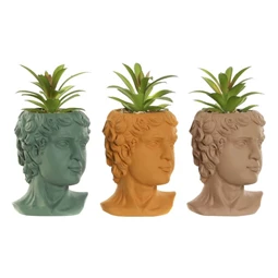 Selyemvirág kaspóban 10,5x10,5x18,5 cm 3 féle