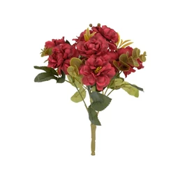 Selyemvirág Mályvarózsa csokor 28 cm