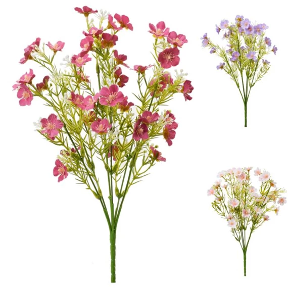 Selyemvirág mezei virágcsokor 34 cm 3féle