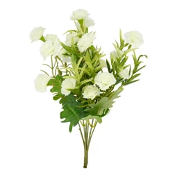 Selyemvirág Miniszegfű csokor 34 cm