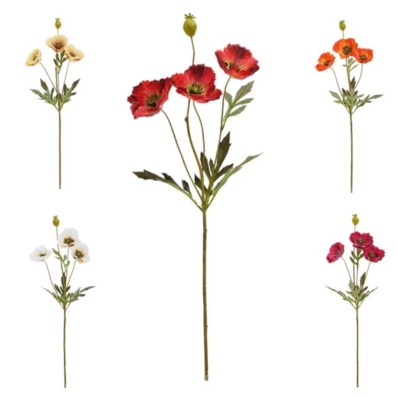 Selyemvirág pipacs 68 cm 5féle