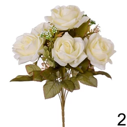 Selyemvirág rózsacsokor 39 cm 2féle