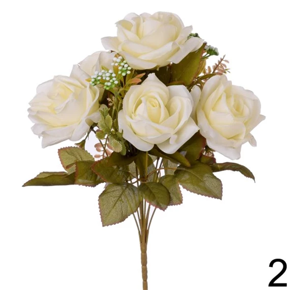 Selyemvirág rózsacsokor 39 cm 2féle