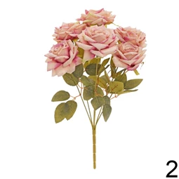Selyemvirág rózsacsokor 43 cm 3 féle