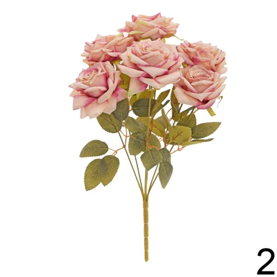 Selyemvirág rózsacsokor 43 cm 3 féle
