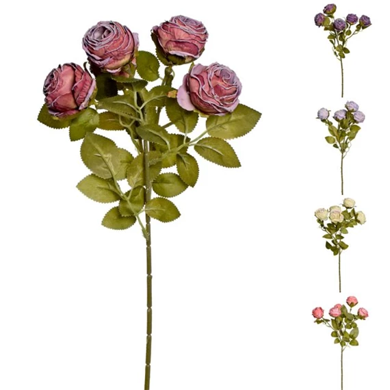 Selyemvirág rózsacsokor 43 cm 10féle