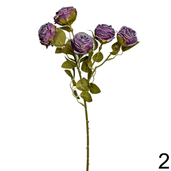 Selyemvirág rózsacsokor 43 cm 6 féle