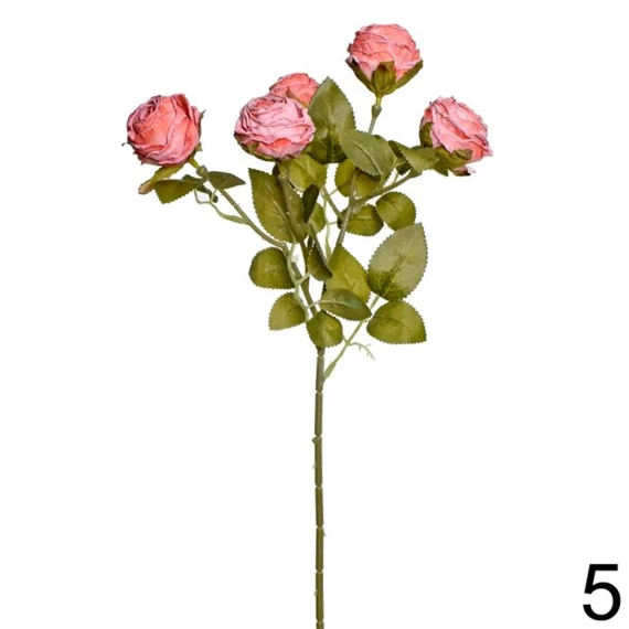 Selyemvirág rózsacsokor 43 cm 6 féle