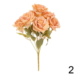 Selyemvirág rózsacsokor 43 cm 3 féle