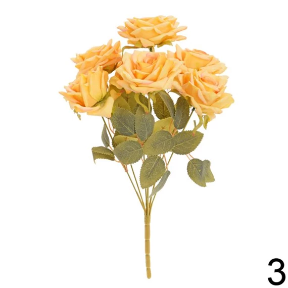 Selyemvirág rózsacsokor 43 cm 3 féle