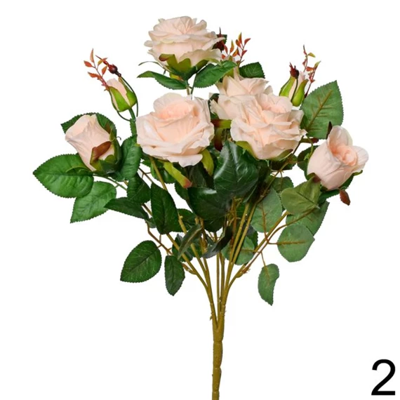 Selyemvirág rózsacsokor 45 cm 4féle