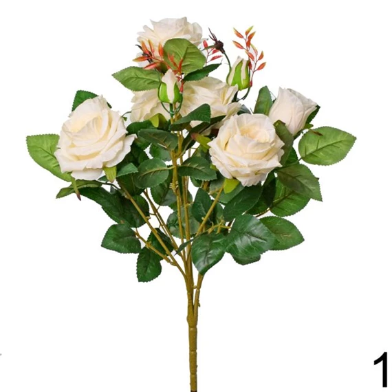 Selyemvirág rózsacsokor 45 cm 4 féle