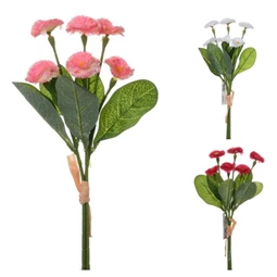 Selyemvirág százszorszép csokor 31 cm 3 féle