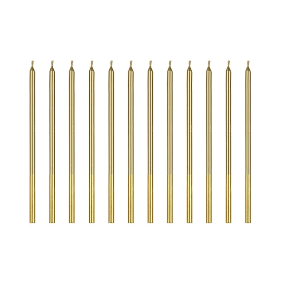 Sima születésnapi gyertyák arany 14 cm S/12