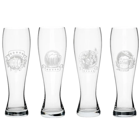 Sörös pohár HEFF Swarovski kristállyal 500 ml 24,7x8,2 cm S/4