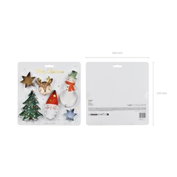 Süteménykiszúró karácsony 5-8,5 x 4,5-13 cm ezüst S/6