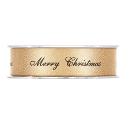 Szalag "Merry Christmas" felirattal 25 cm x 25 m 