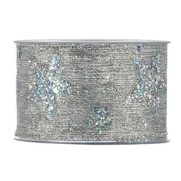 Szalag glitteres, csillag mintával 63 mm x 10 m