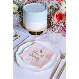 Szalvéta chrzest święty 33x33 cm világos rózsaszín S/12