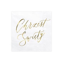 Szalvéta chrzest święty fehér 33x33 cm S/20