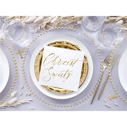 Szalvéta chrzest święty fehér 33x33 cm S/20