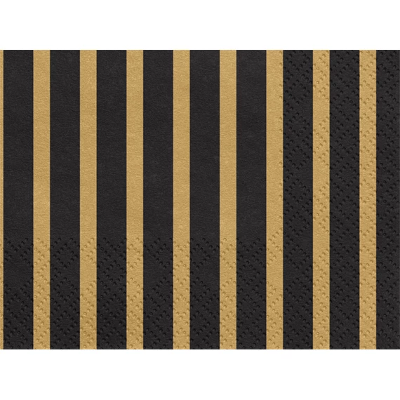 Szalvéta csíkos 33x33 cm arany S/20