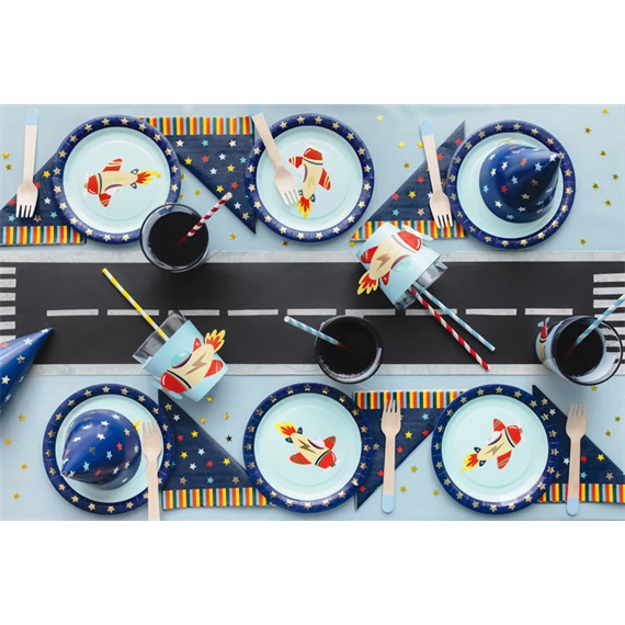 Szalvéta csillagok 33x33 cm sötétkék S/12