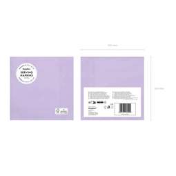 Szalvéta levendula 33x33 cm S/20