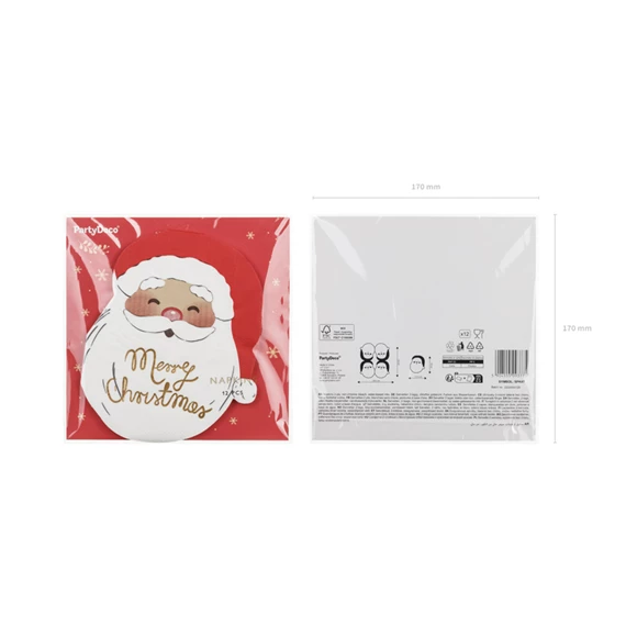 Szalvéta mikulás 13.5x16 cm mix S/12