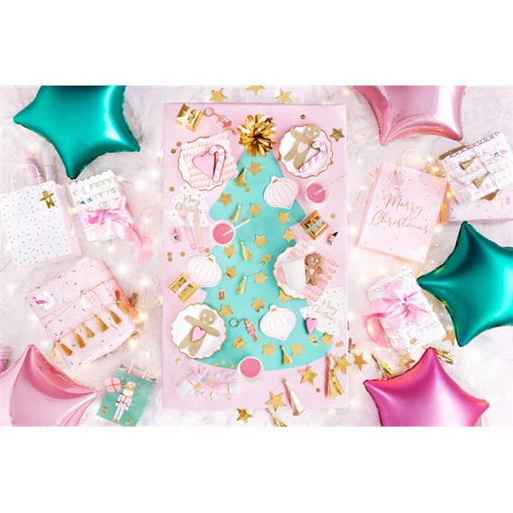 Szalvéta mintás nyomattal világos púderrózsaszín 32x32 cm S/20