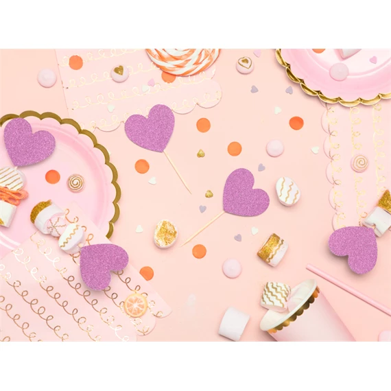 Szalvéta mintás nyomattal világos púderrózsaszín 32x32 cm S/20