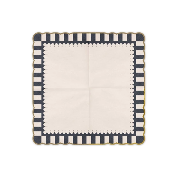 Szalvéták arany szegéllyel 33x33 cm S/12