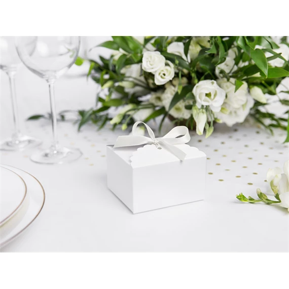 Szatén szalag fehér 12 mm 25 m