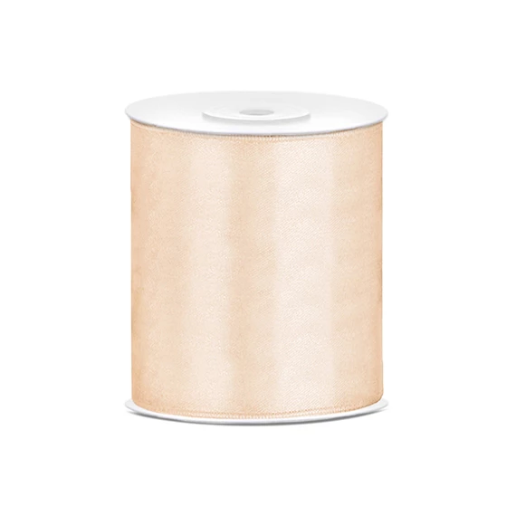 Szatén szalag krém 100 mm x 25 m