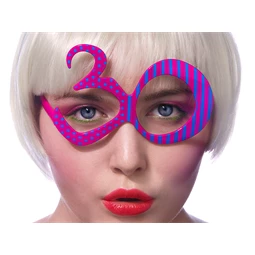 Szemüveg 30-as szám fukszia 13 cm széles keret