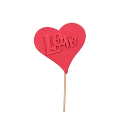 Szív "Love" felirattal, betűzős 10 cm S/8