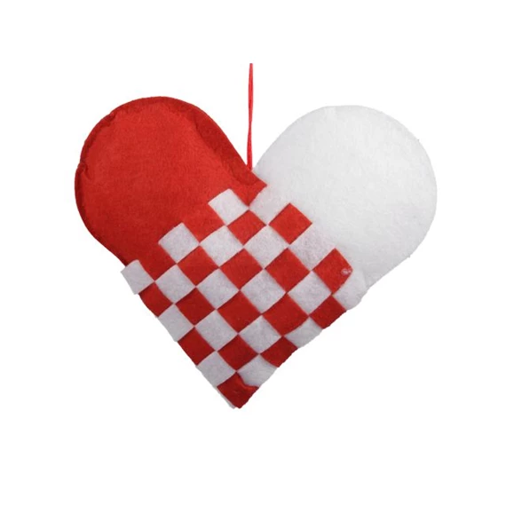 Szív kockás, akasztós 30 cm