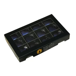 Szív 4 cm night blue S/12