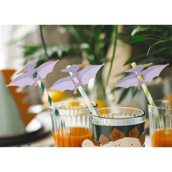 Szívószál pterodactyl 19,5 cm mix S/6