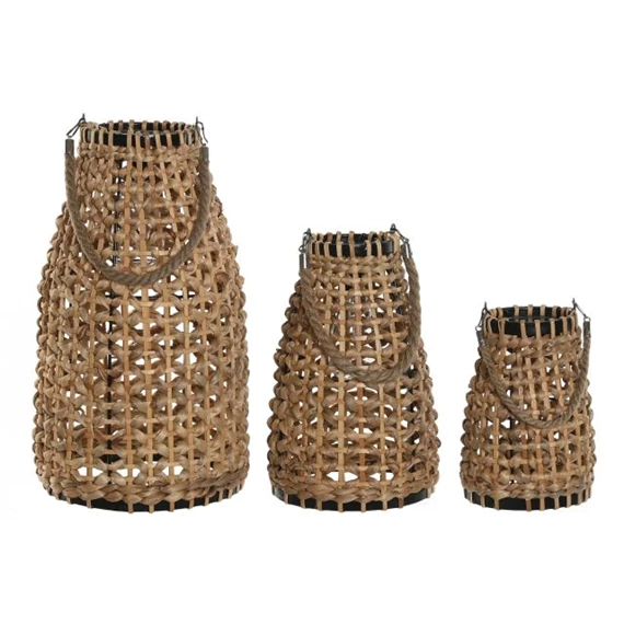 Szolár lámpa szett 23x23x42 cm S/3