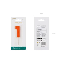 Születésnapi gyertya 1-es szám 6 cm piros