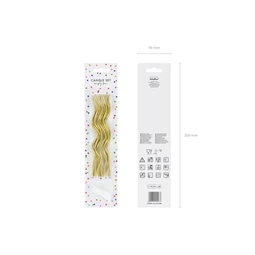 Születésnapi gyertya spirál arany 14 cm S/8
