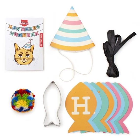 Születésnapi készlet macskáknak fémdobozban 7,3x10,5x3 cm