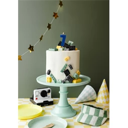 Szülinapi gyertya 7-es szám 6 cm kék