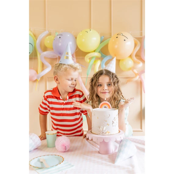 Szülinapi gyertya szivárvány 4,5 cm mix