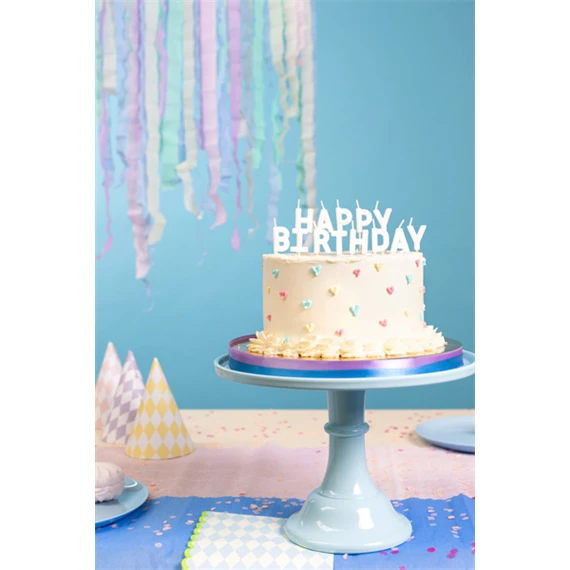 Szülinapi gyertyák boldog születésnapot 2,5 cm fehér S/13