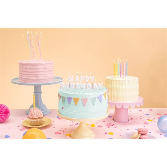 Szülinapi gyertyák boldog születésnapot 2,5 cm fehér S/13